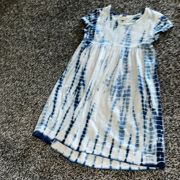 Girls 7/8 bundle tie dye dress•denim vest•grey top - Picture 6 of 7